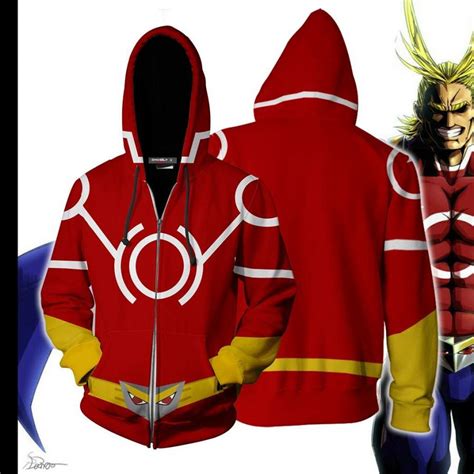 Boku No Hero Academia All Mighty Cosplay Zip Up Hoodie Jacket Plumosu