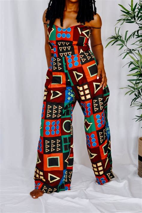 Jumpsuit African Print Woman Jumpsuit Pallazo Etsy