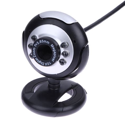 Hd Mini Webcam 360 Degree Computer Cameras Usb 20 6 Led Hd Webcam With