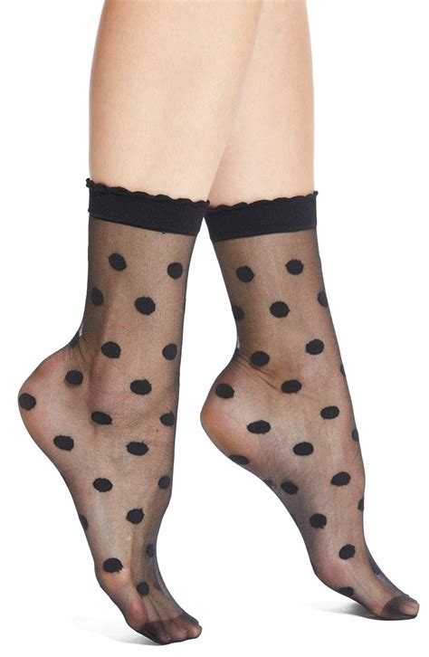 Nordstrom Polka Dot Sheer Anklet Socks Nordstrom