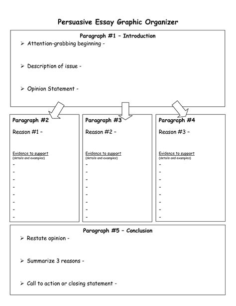 How To Write A Good Essay Graphic Organizer Five Paragraph Essay Graphic Organizers