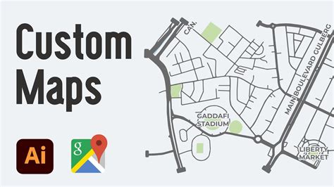 Create Custom Google Maps Complete In Adobe Illustrator Snazzy Maps Youtube