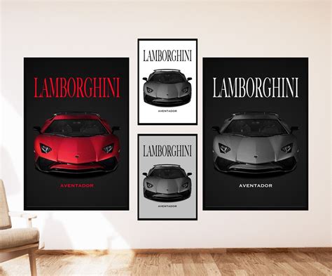 Lamborghini Aventador Poster Lamborghini Poster For Car Etsy