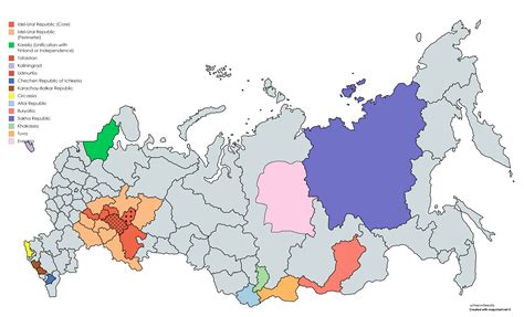 Movements for Independence or Autonomy in Russia, according to ...