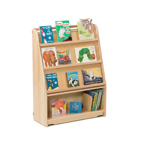 Kindergarten Wooden Bookshelf Montessori Kids Toy Storage