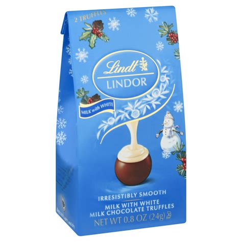 Lindt Lindor Milk And White Chocolate Truffles Limited Edition 08 Oz
