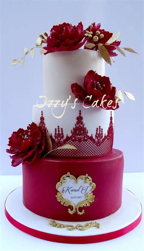 All our cakes have been creatively designed. Ruby Wedding Anniversary Cake | Ruby wedding cake, 40th ...