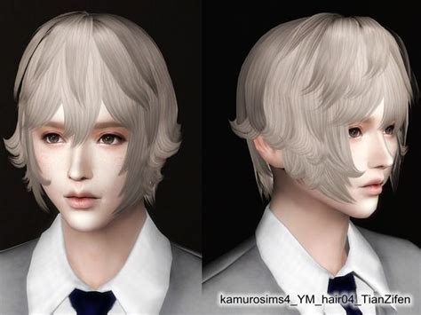 Kamurosims4ymhair04tianzifen Sims 4 Anime Sims 4 Cc Eyes Sims Hair