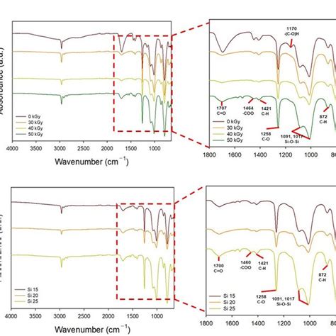 Ftir Spectra Of The Paa Silicone Hydrogels A Silicone Content Of 25