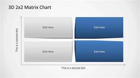 3d Matrix Charts Powerpoint 2x2 Front View Slidemodel