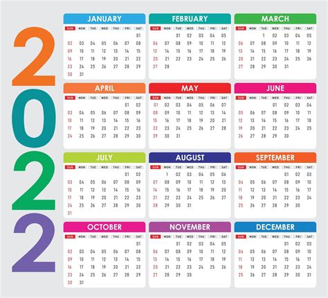 Calendarios 2022