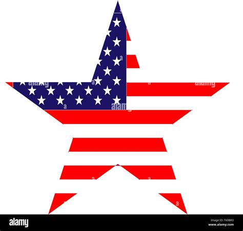 American Flag Star Vector Icon Stock Vector Image And Art Alamy
