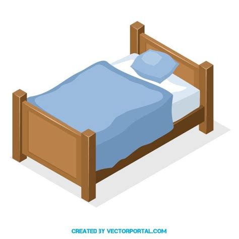 Wooden Bed Vector Image Bed Vector Wooden Bed Bed