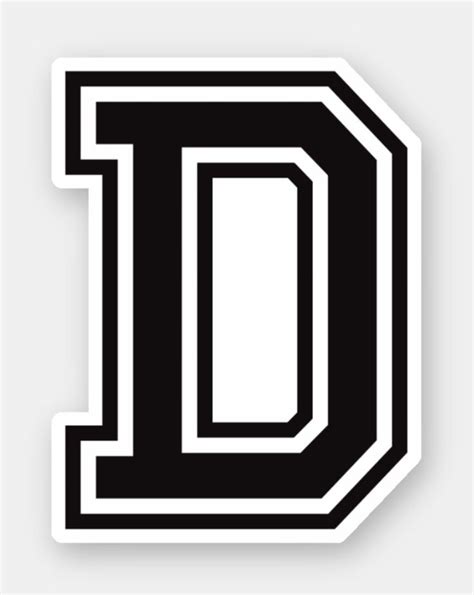 Letter D Sporty College Font Alphabet Sticker Zazzle Fonts Alphabet