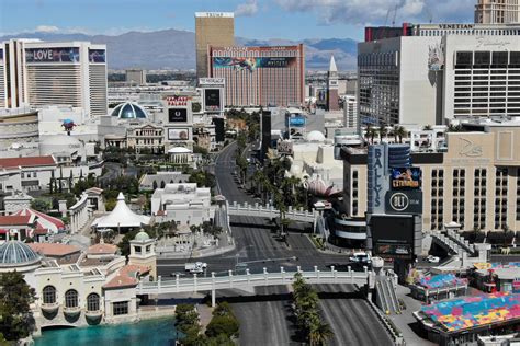 Las Vegas Strip Empty Due To Coronavirus Shutdown Drone Video Las