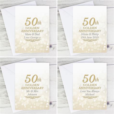 Personalised 50th Golden Anniversary Card