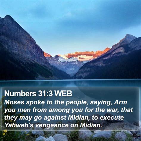 Numbers 313 Web Moses Spoke To The People Saying Arm You Men