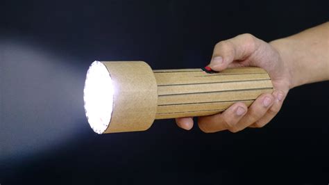 How To Make A Flashlight Using Cardboard Very Simple Youtube