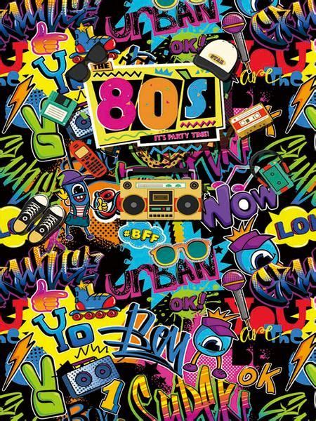 Meego Graffiti Hip Hop 80s Party Decoration Backdrop For Photography