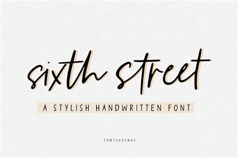 Sixth Street Handwritten Script Font So Fontsy