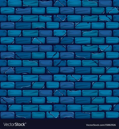 Seamless Blue Brick Wall Background Texture Vector Image