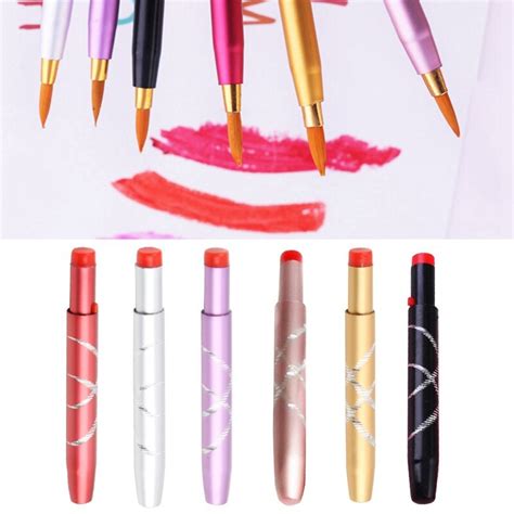 Portable Lipstick Brush Travel Retractable Makeup Lip Brush Cosmetic Tools In Eye Shadow