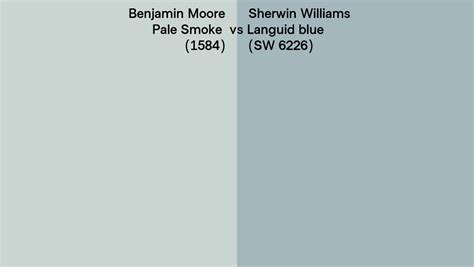 Benjamin Moore Pale Smoke 1584 Vs Sherwin Williams Languid Blue Sw