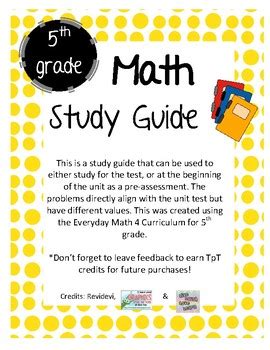 Argoprep uses day five for an assessment and provides an extra day (day six) go math! Everyday Math Grade 5 Unit 6 Study Guide by Live Laugh ...