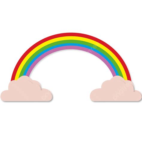 Above Clouds Vector Hd Images Colorful Rainbow Above The Clouds