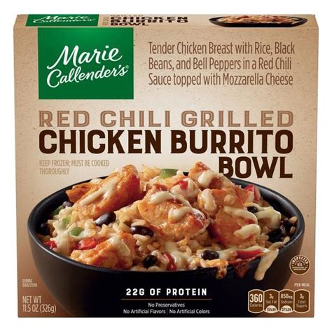 Marie callender's menu prices at your fingertips. Marie Callender's Chicken Burrito Bowl (11.5 oz) from Publix - Instacart