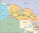 Mapa de Georgia - Mapa Físico, Geográfico, Político, turístico y Temático.