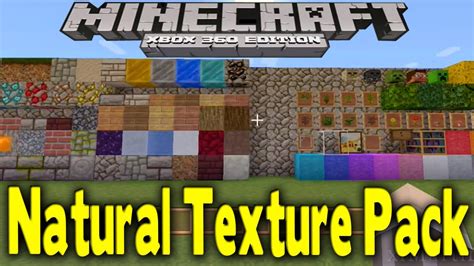 Minecraft Xbox 360 Early Natural Texture Pack Gameplay Showcase All