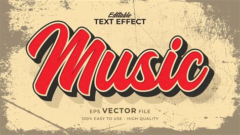 Premium Vector Editable Text Style Effect Retro Text In Grunge