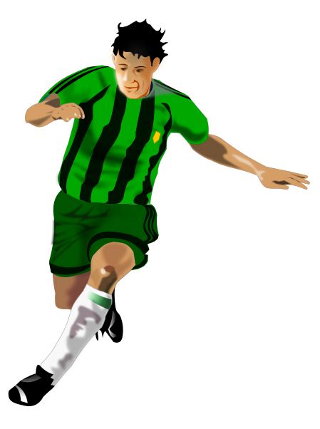 Soccer Player Green Black Recreationsportssoccerplayerssoccer