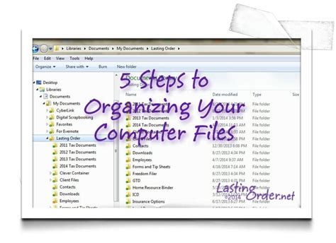 5 Steps To Organizing Computer Files Lasting Order