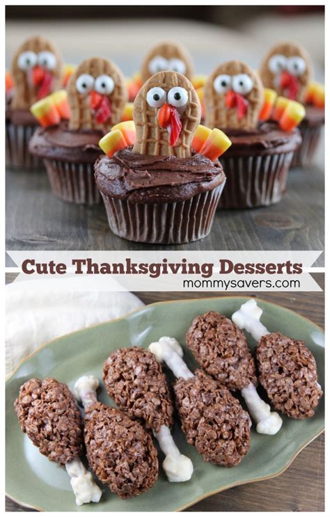 Thanksgiving recipes can often times be time consuming or a whole gourmet meal but we have some simple fun. Cute Thanksgiving Desserts - Mommysavers | Mommysavers