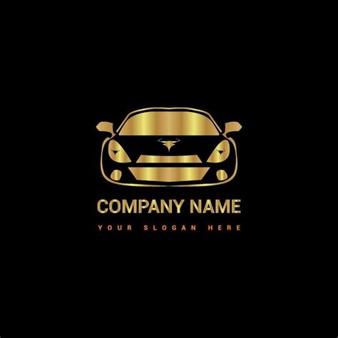 Download Luxury Golden Car Logo Vector Sport Car Front Label For Free