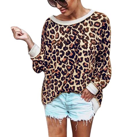 Leopard Print Sweatshirt Women Autumn Winter Spring 2019 Fashion