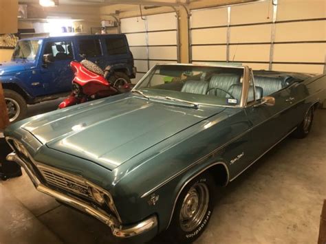 1966 Chevy Impala Ss V8 Convertible 327 W 4 Speed Muncie Trans