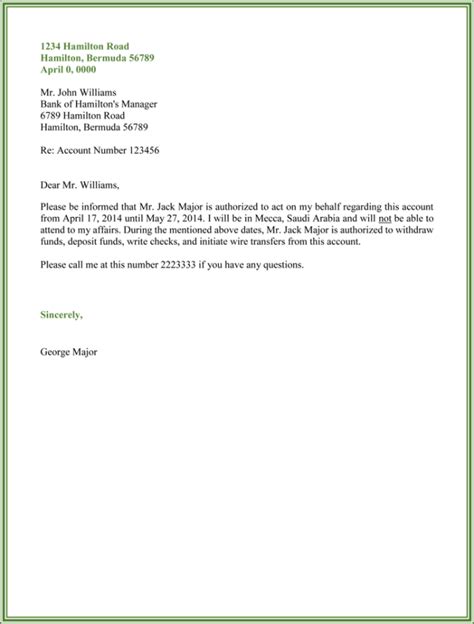 authorization letter samples formats templates