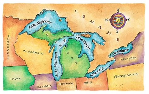 Map Of The Great Lakes Kids Britannica Kids Homework Help