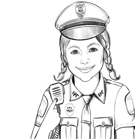Coloring Pages Policeman Coloring Home