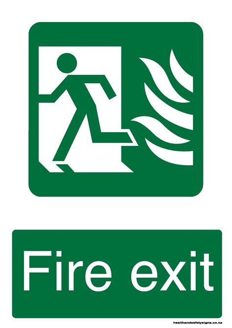 Fire Exit Health And Safety Signs