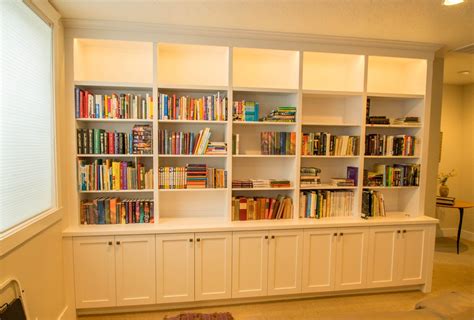 Painted Bookcase With Remote Controlled Led Lighting Sweetwood