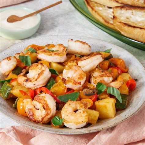 Recipe Shrimp And Provençal Style Vegetables With Summer Squash And Aioli