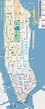 Map of Manhattan tourist: attractions and monuments of Manhattan