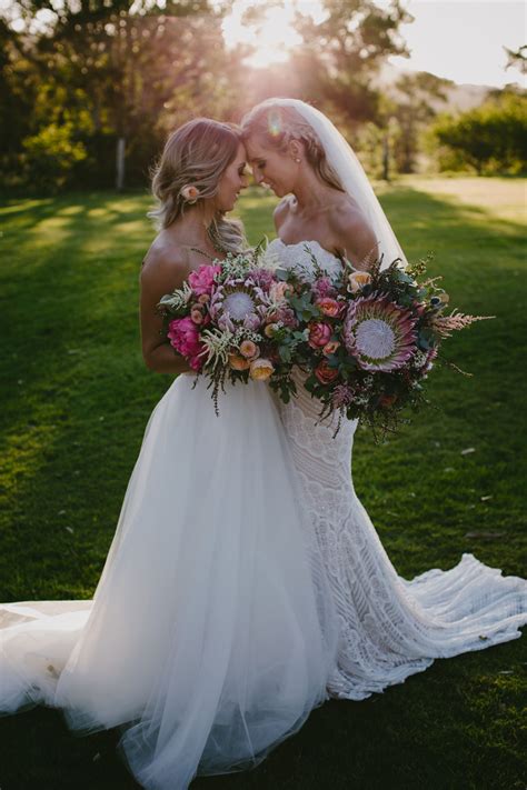 Robyn And Whitneys Diy Barn Wedding At Yandina Station Au Lesbian Wedding