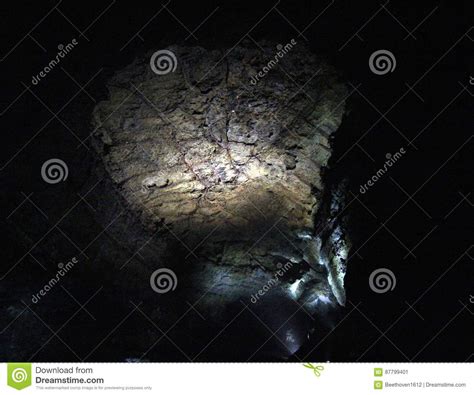 Manjanggul Lava Cave In Jeju Island Korea Stock Image Image Of Inside