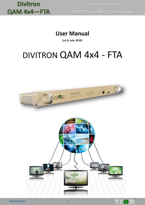 Tron Divitron Qam 4x4 Fta User Manual Pdf Download Manualslib