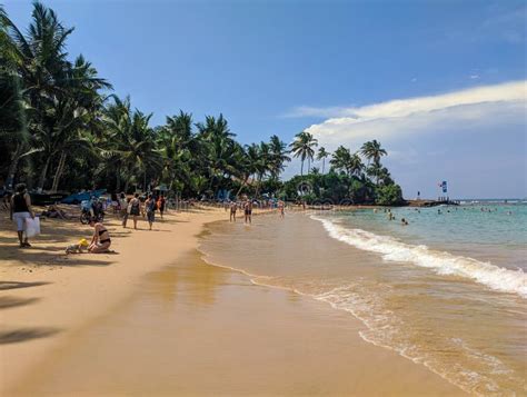 Hikkaduwa Sri Lanka March 6 2022 Beautiful View Of The Beach In
